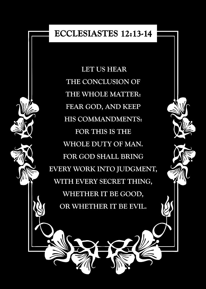 Ecclesiastes 12 13 14