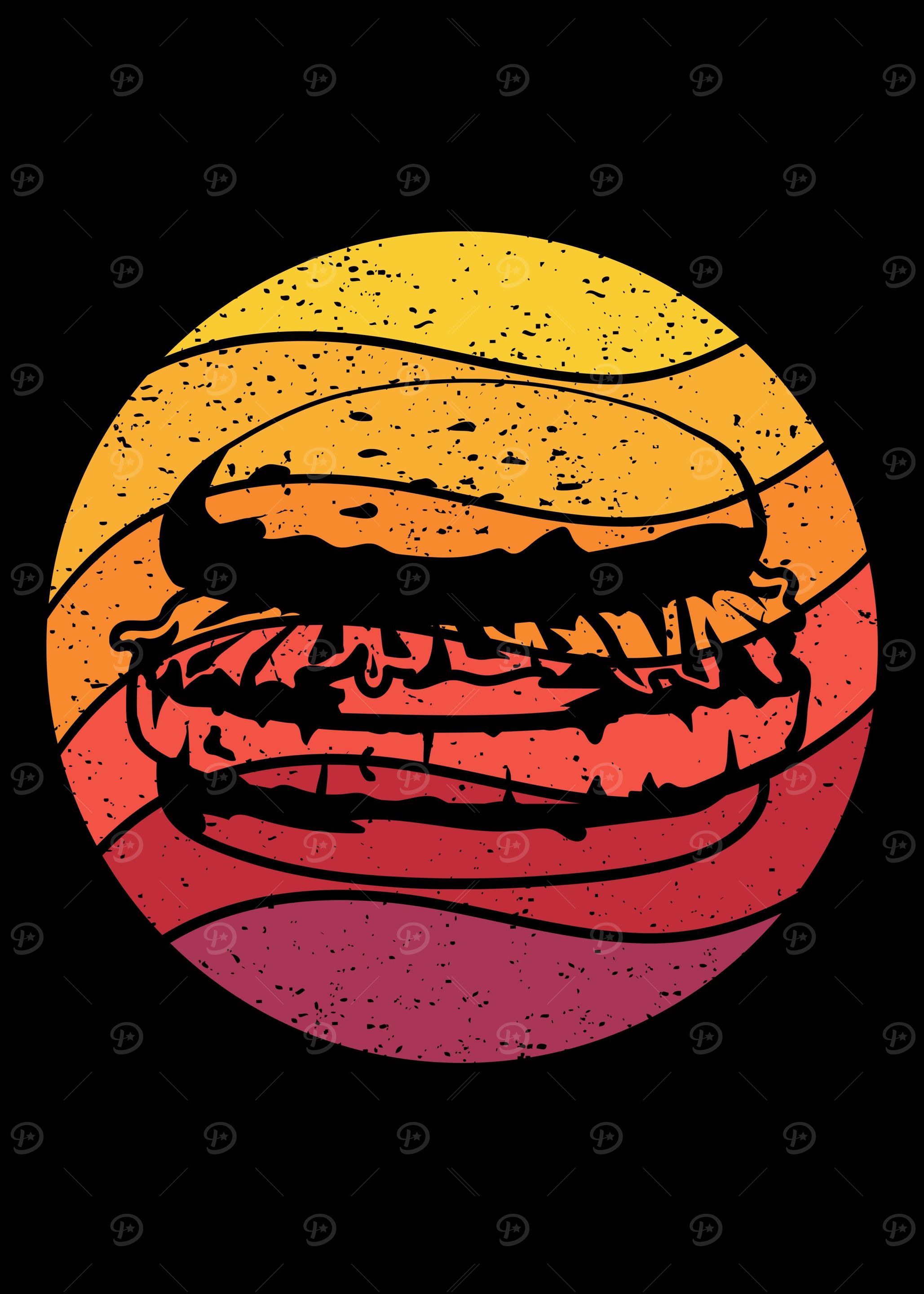 Burger Retro Vintage
