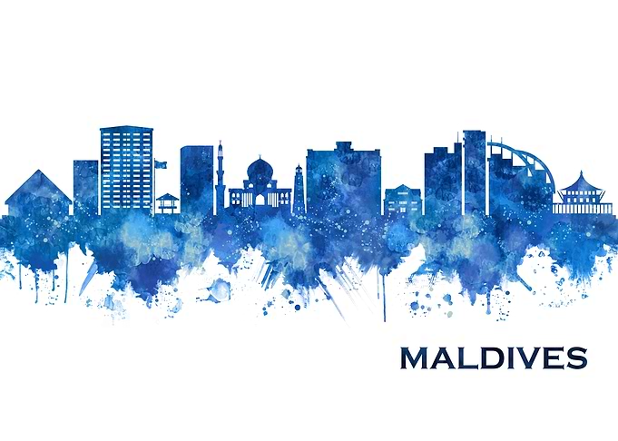Maldives Skyline Blue