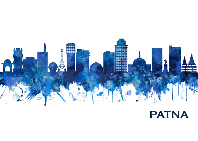 Patna Bihar Skyline Blue