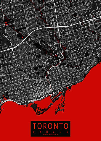 Toronto City Map Oriental