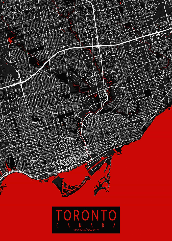 Toronto City Map Oriental