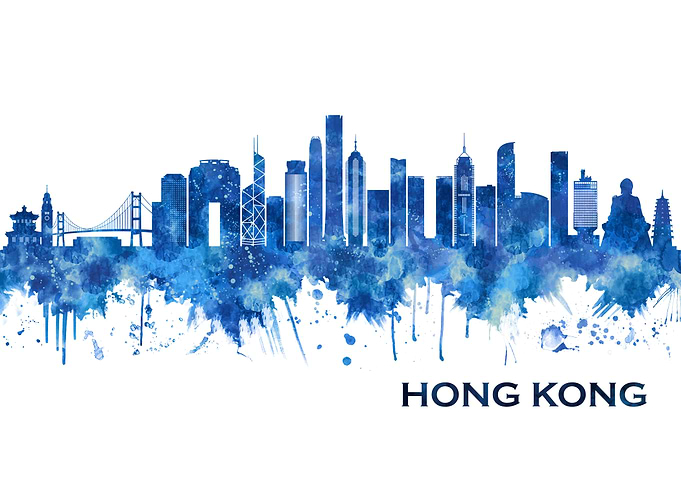Hong Kong China Skyline