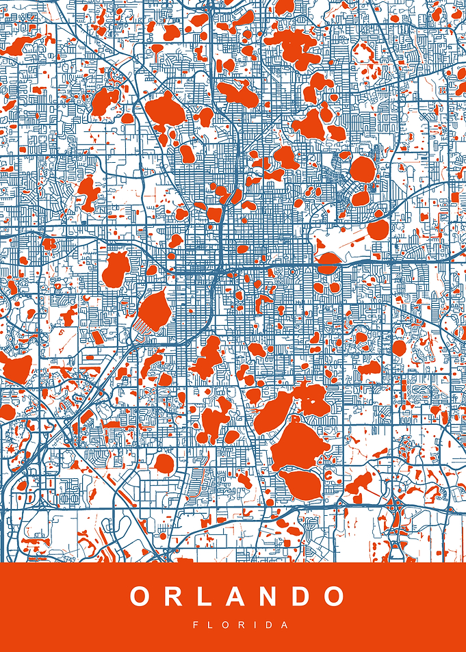 ORLANDO Map Florida USA