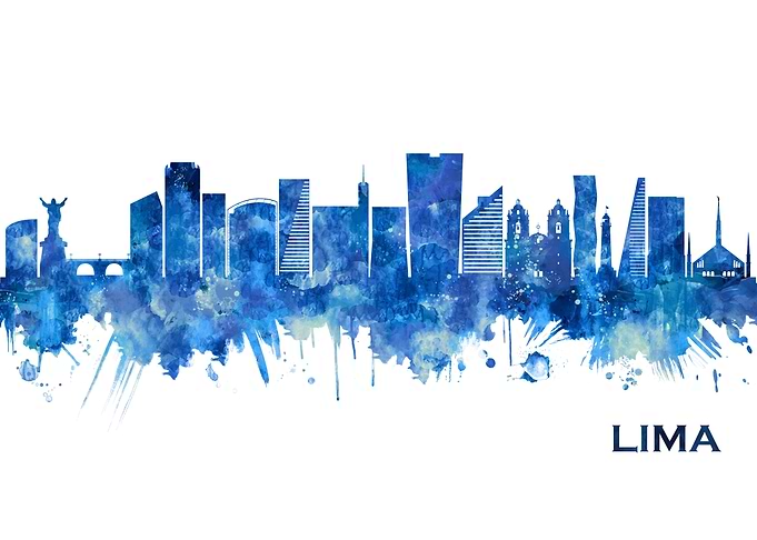 Lima Peru Skyline Blue