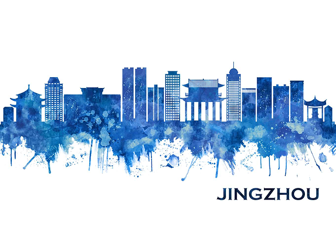 Jingzhou China Skyline