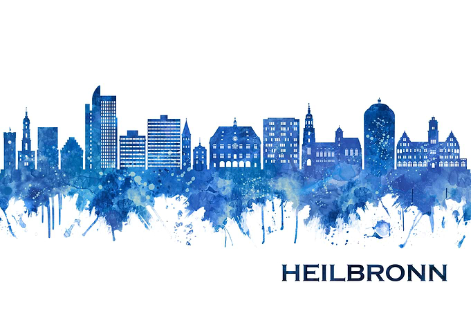 Heilbronn Germany Skyline