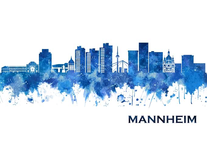 Mannheim Germany Skyline