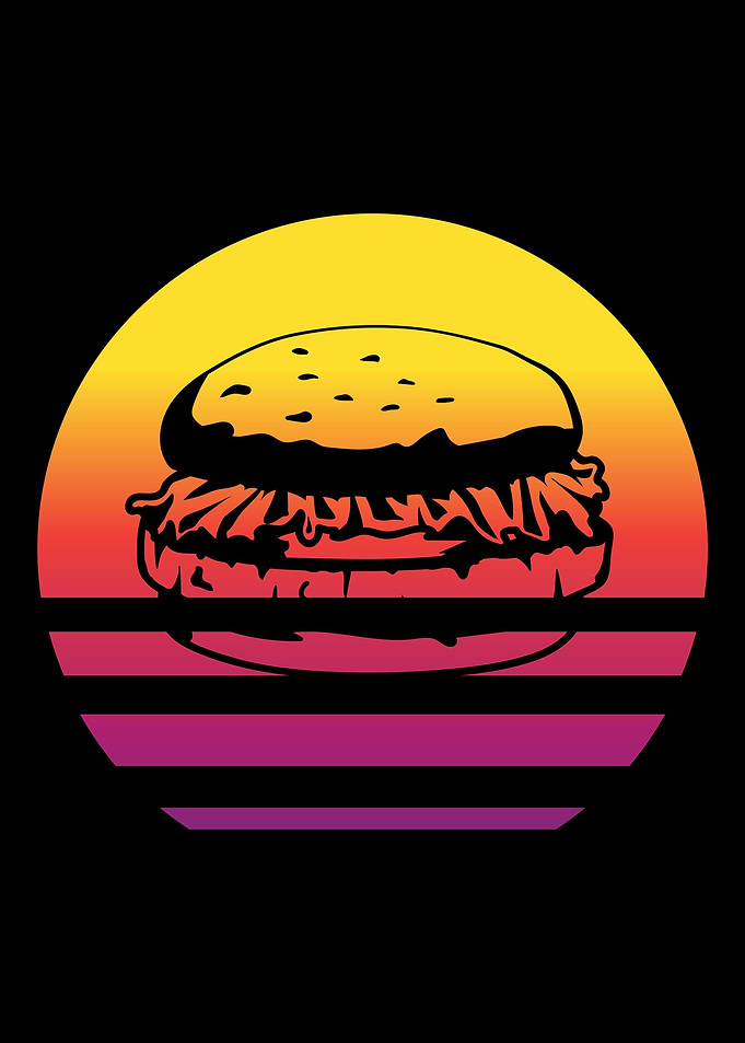 Burger Retro Vintage