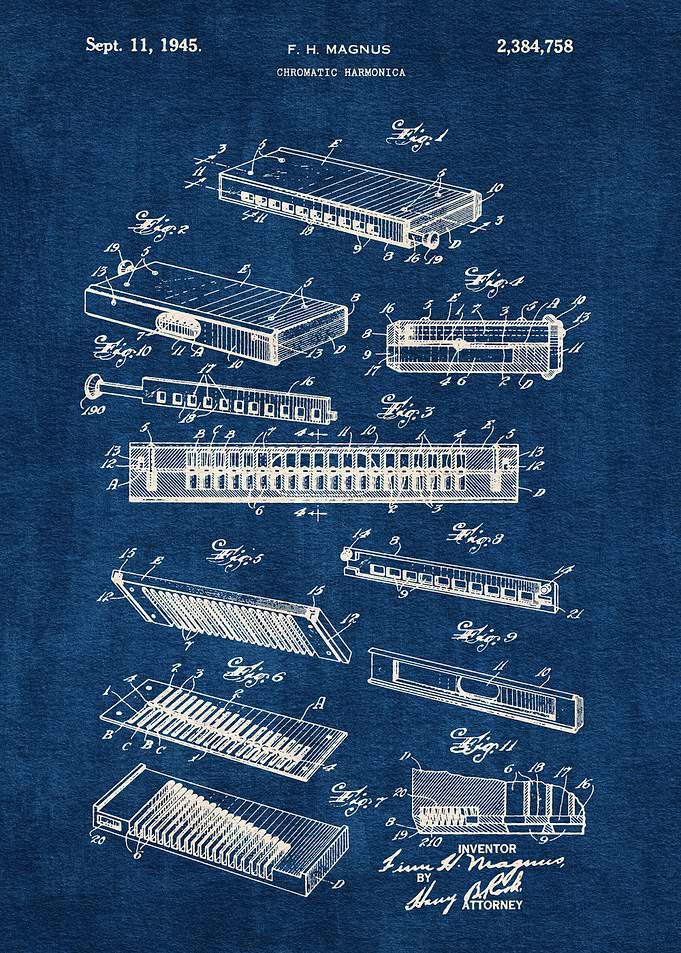 1945 Chromatic Harmonica