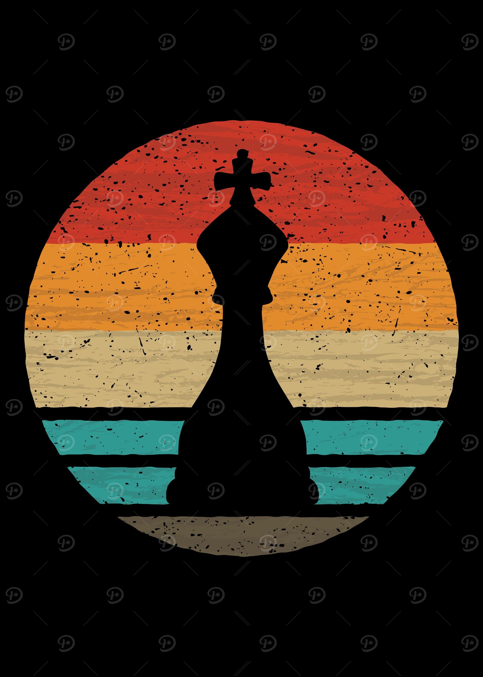 King Chess Retro Vintage