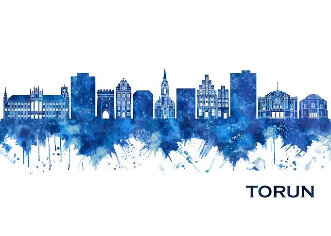 Torun Poland Skyline Blue