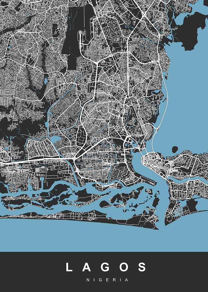 LAGOS City Map NIGERIA