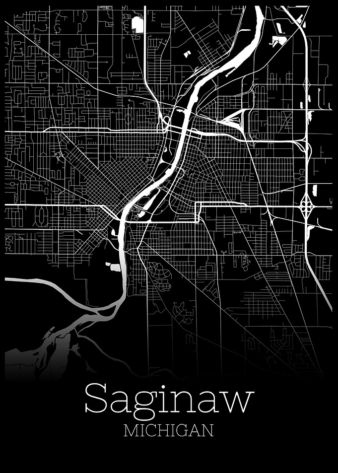 Saginaw Michigan map