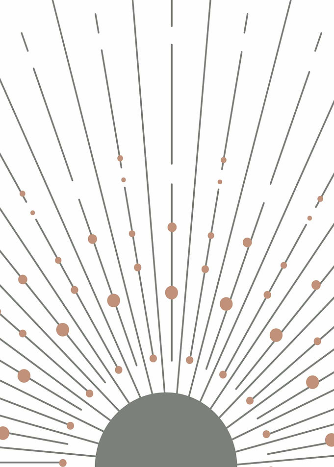 Boho Sunburst Print Art 1