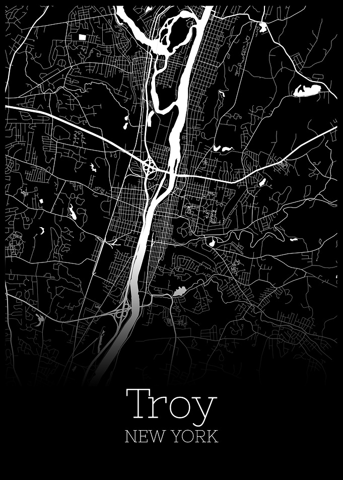 Troy New York map