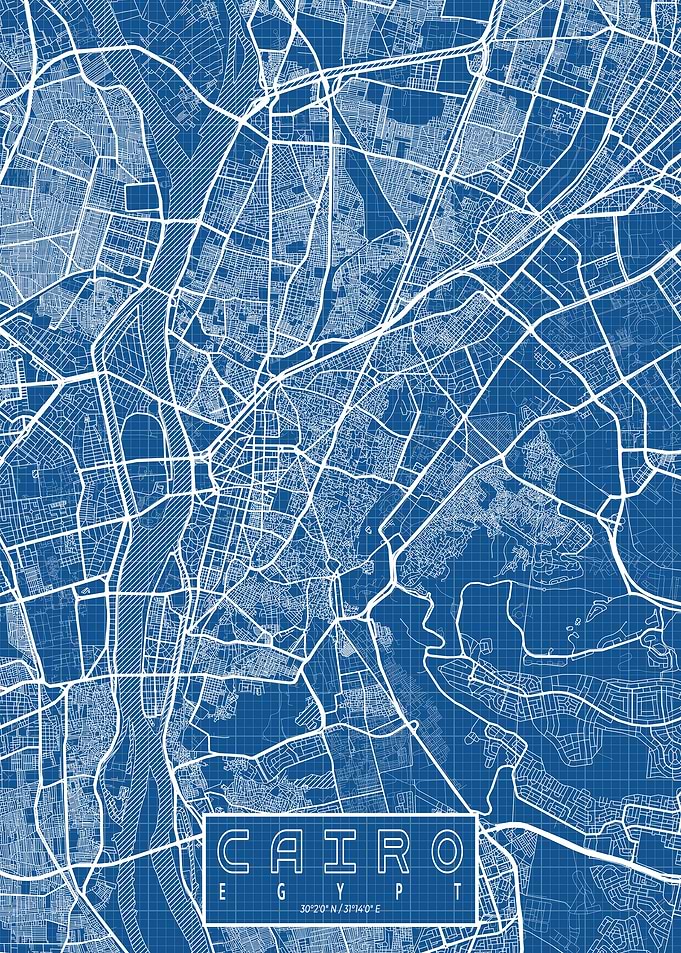 Cairo City Map Blueprint