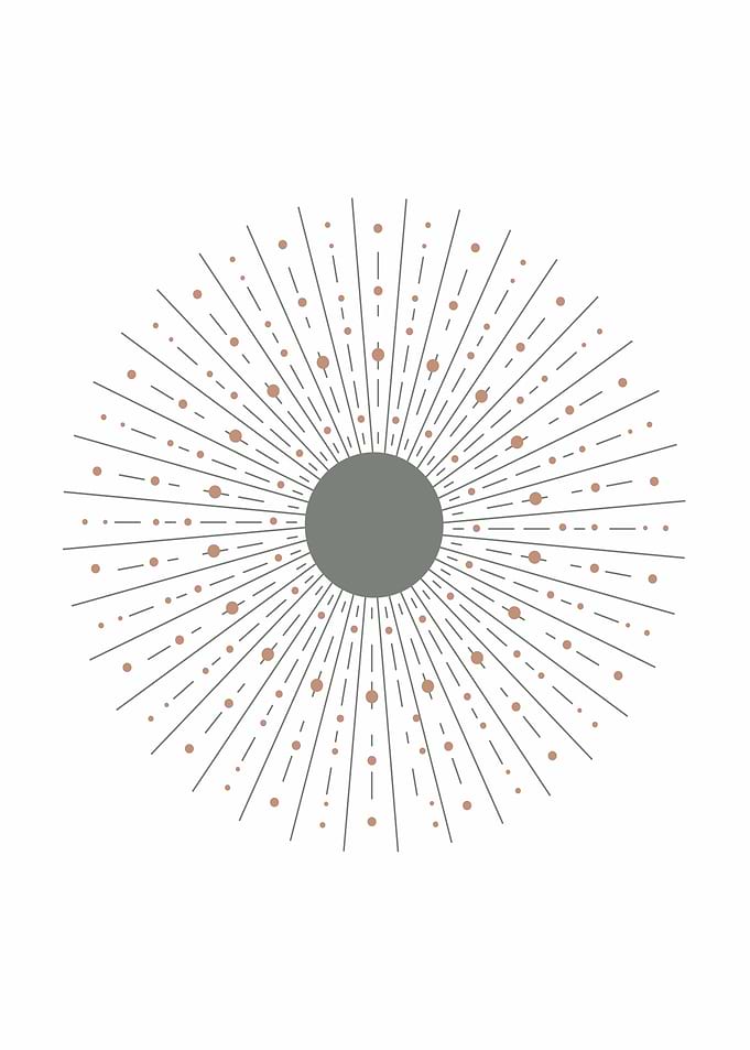Boho Sunburst Print Art 4
