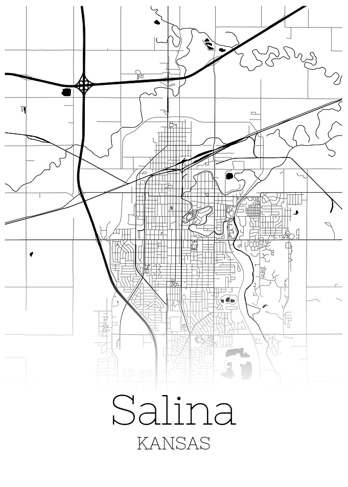 Salina Kansas city map