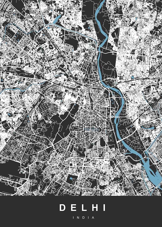 DELHI City Map INDIA