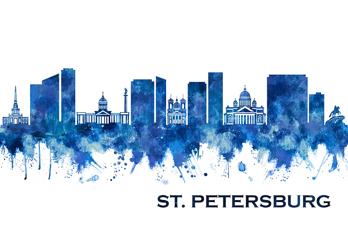 St Petersburg Russia Blue