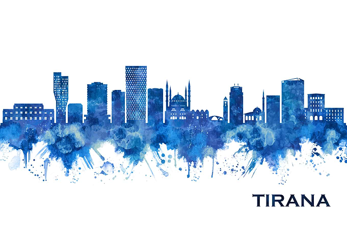 Tirana Albania Skyline