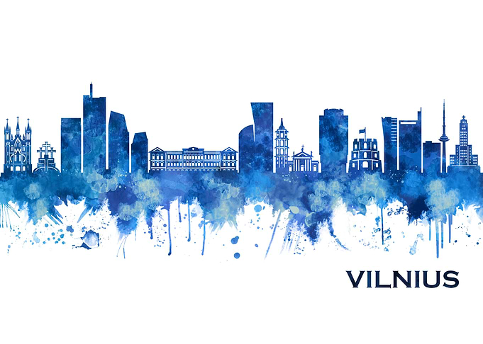 Vilnius Lithuania Skyline