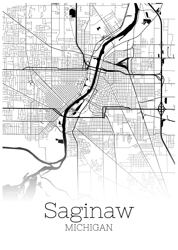 Saginaw Michigan city map