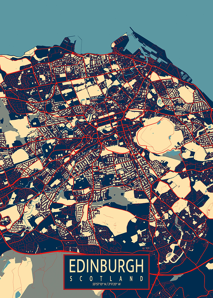 Edinburgh City Map Hope
