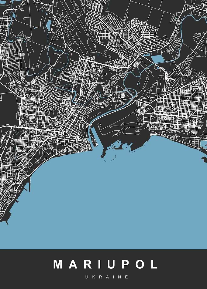 MARIUPOL City Map UKRAINE