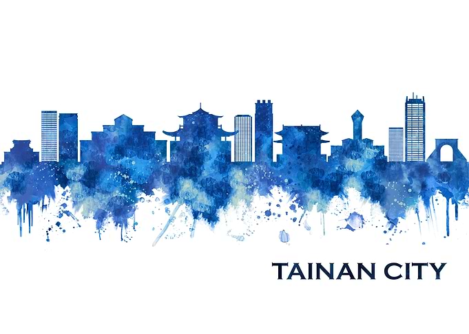 Tainan City Taiwan Skyline