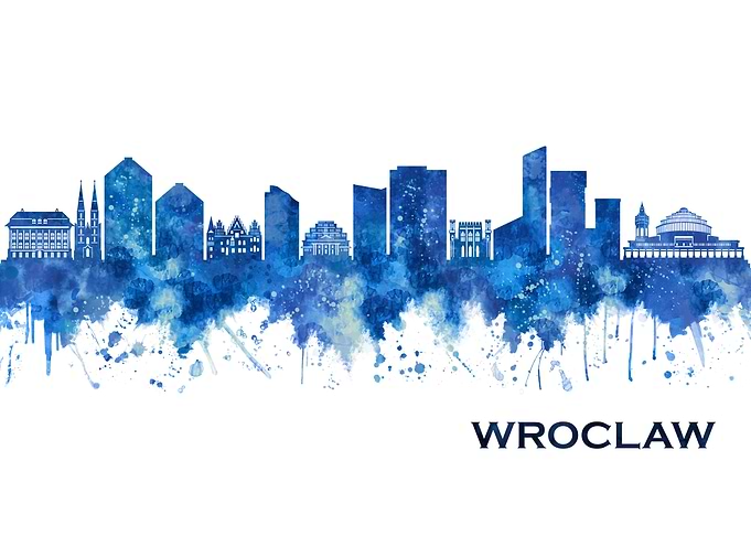 Wroclaw Poland Skyline