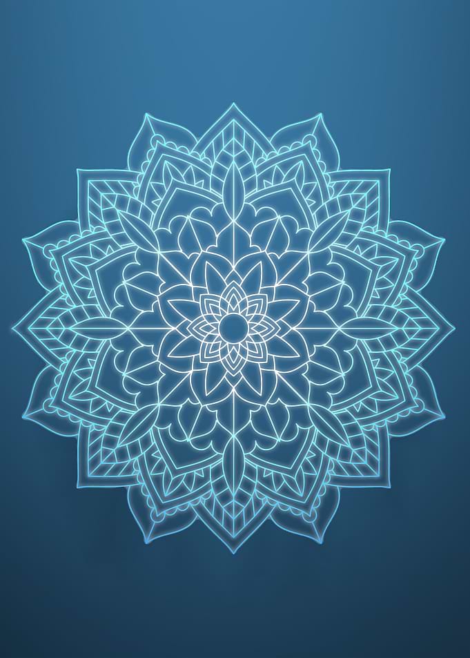 Blue Mandala Art