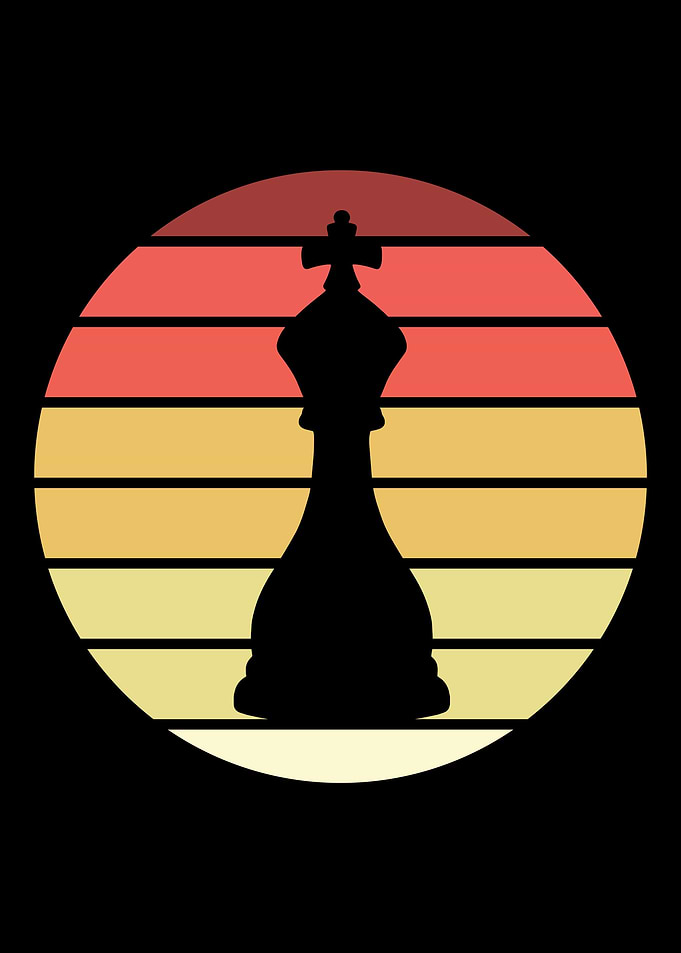 King Chess Retro Vintage