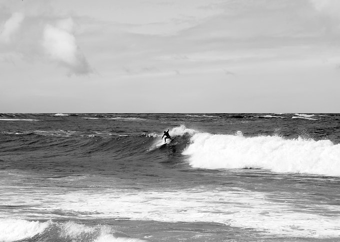 Surfer Riding the Wave 2
