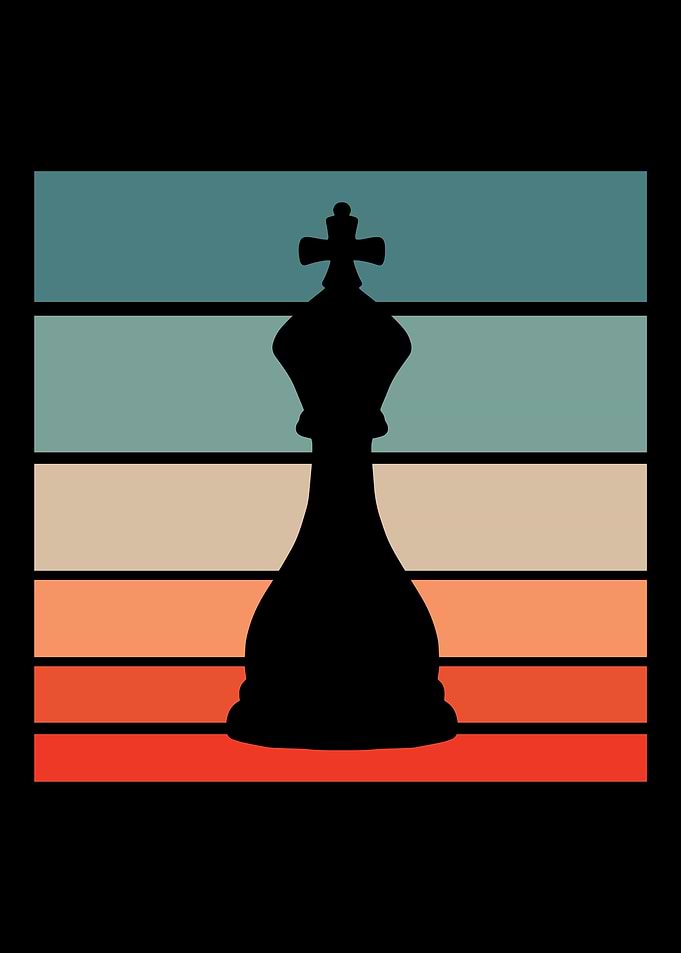 King Chess Retro Vintage