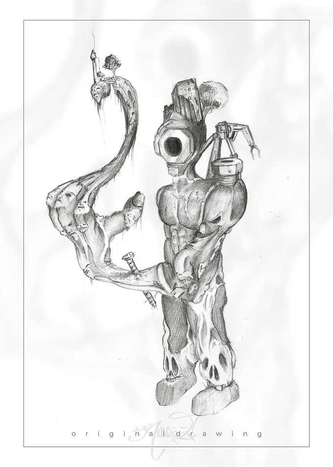 Abstract Steel Nut Guy