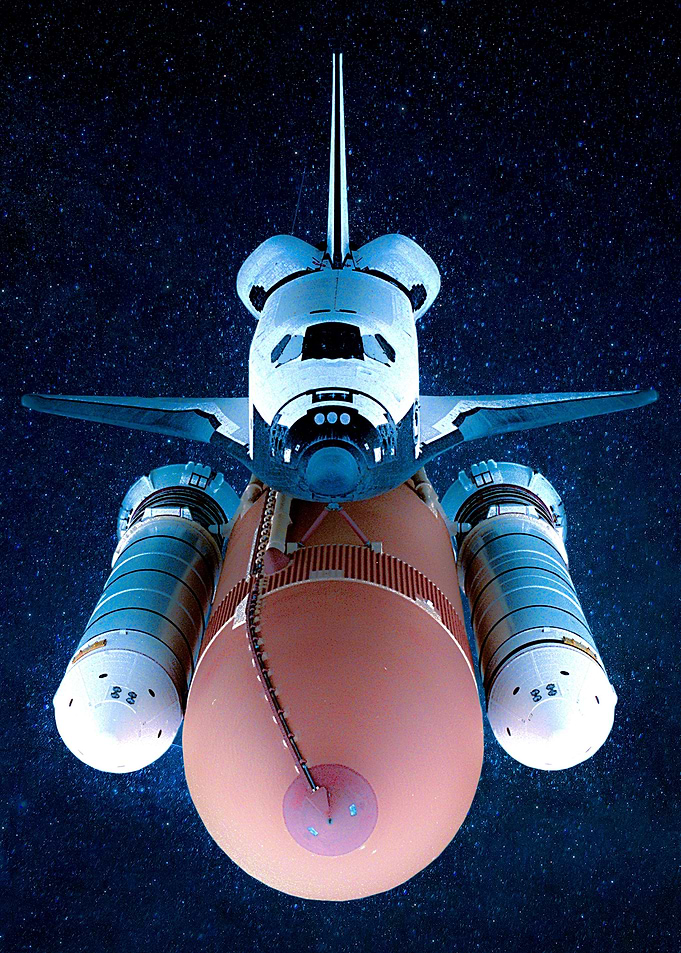 Spaceshuttle in Space