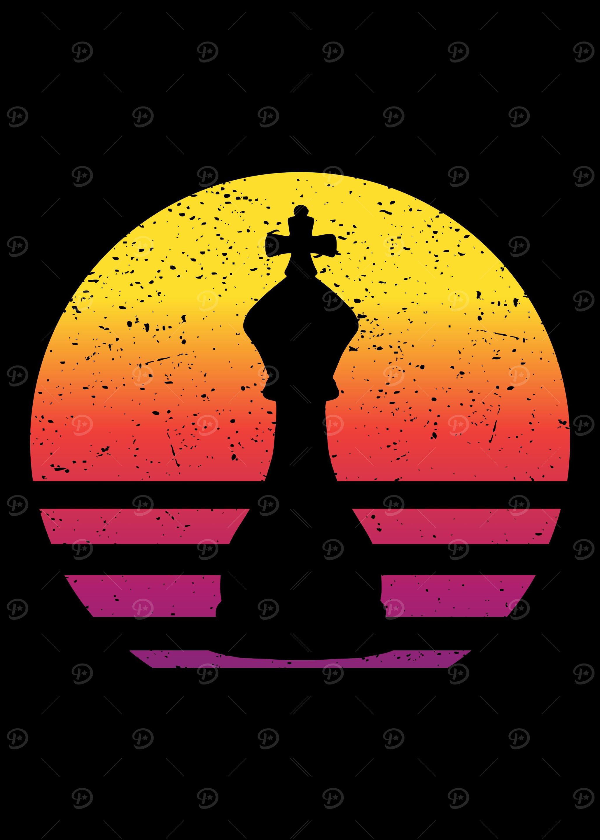 King Chess Retro Vintage