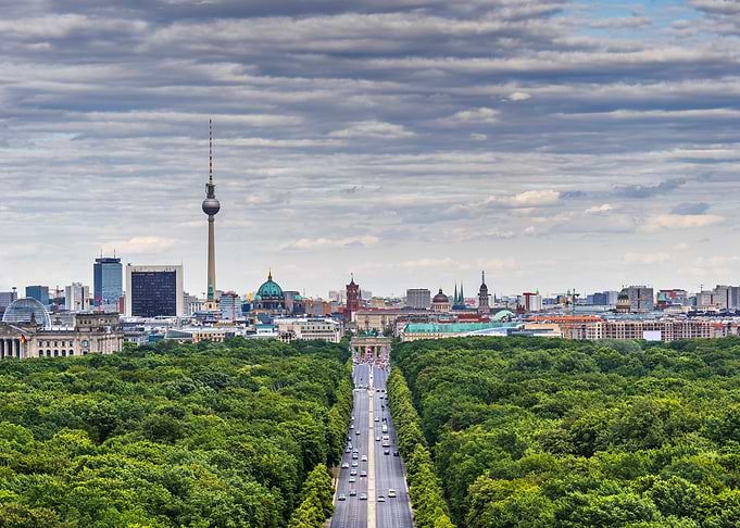 Berlin Aerial View Skyline
