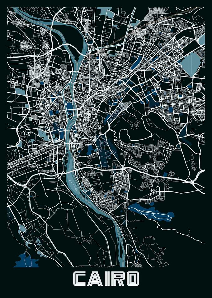 Cairo City Map Egypt