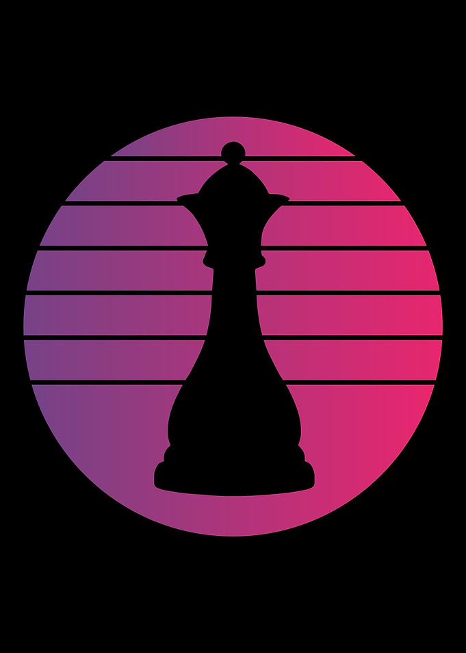 Queen Chess Retro Vintage