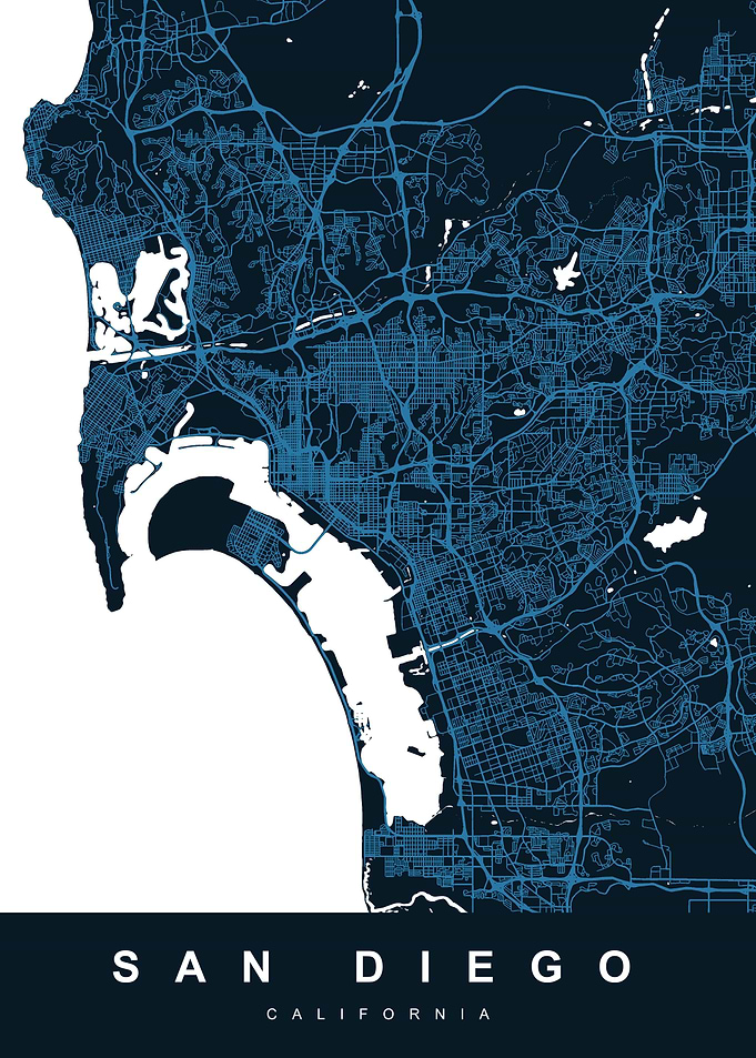 SAN DIEGO Map CALIFORNIA