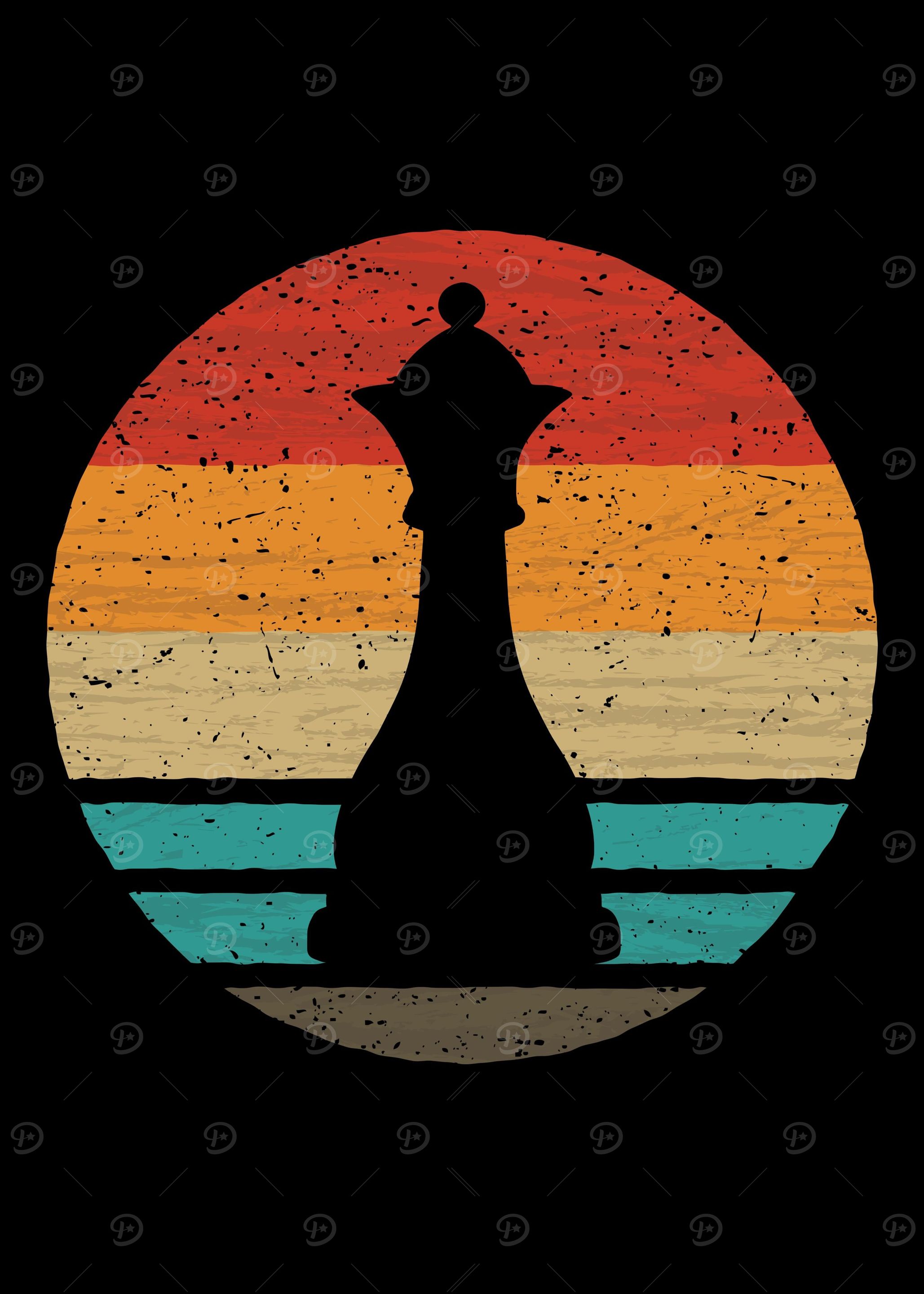 Queen Chess Retro Vintage