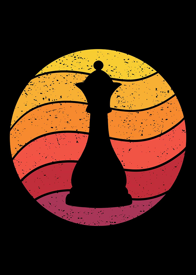 Queen Chess Retro Vintage