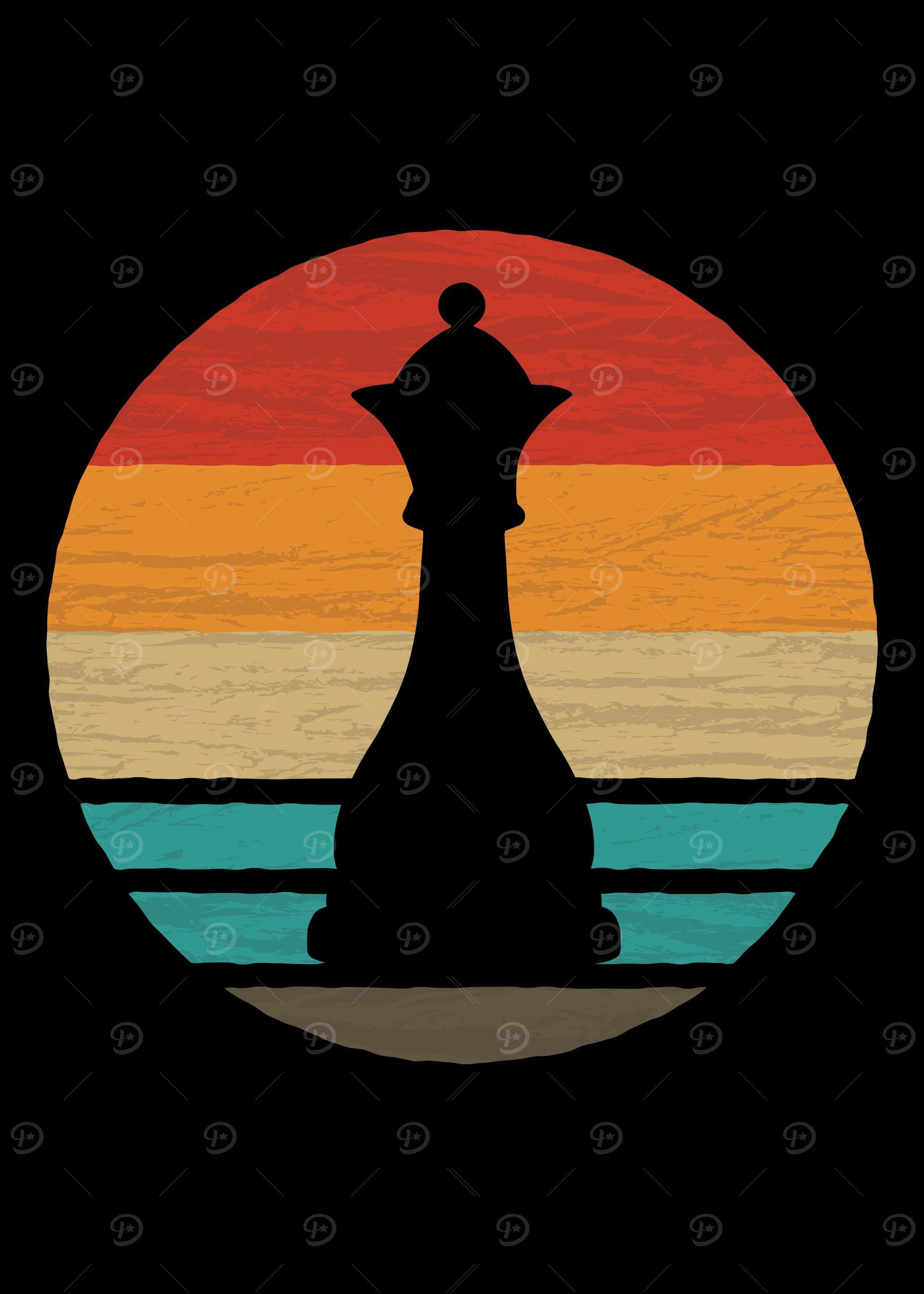 Queen Chess Retro Vintage