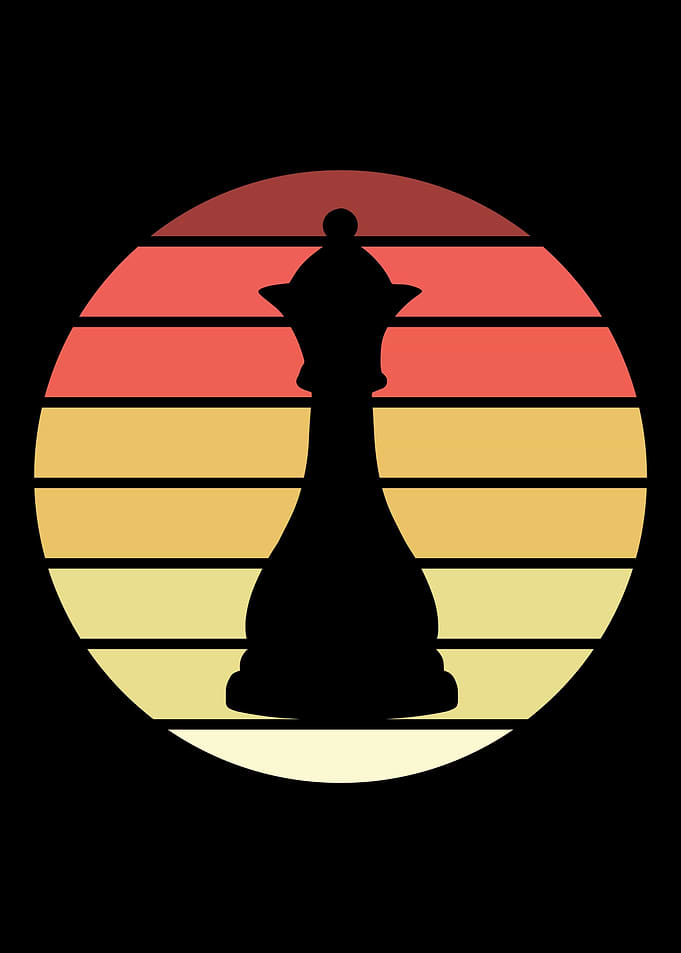 Queen Chess Retro Vintage
