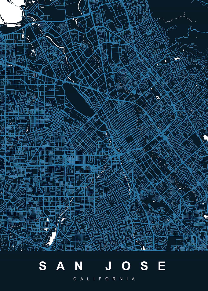 SAN JOSE Map CALIFORNIA