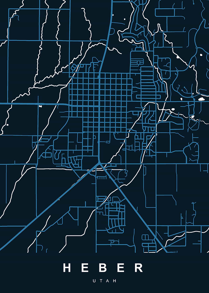 HEBER Map UTAH USA