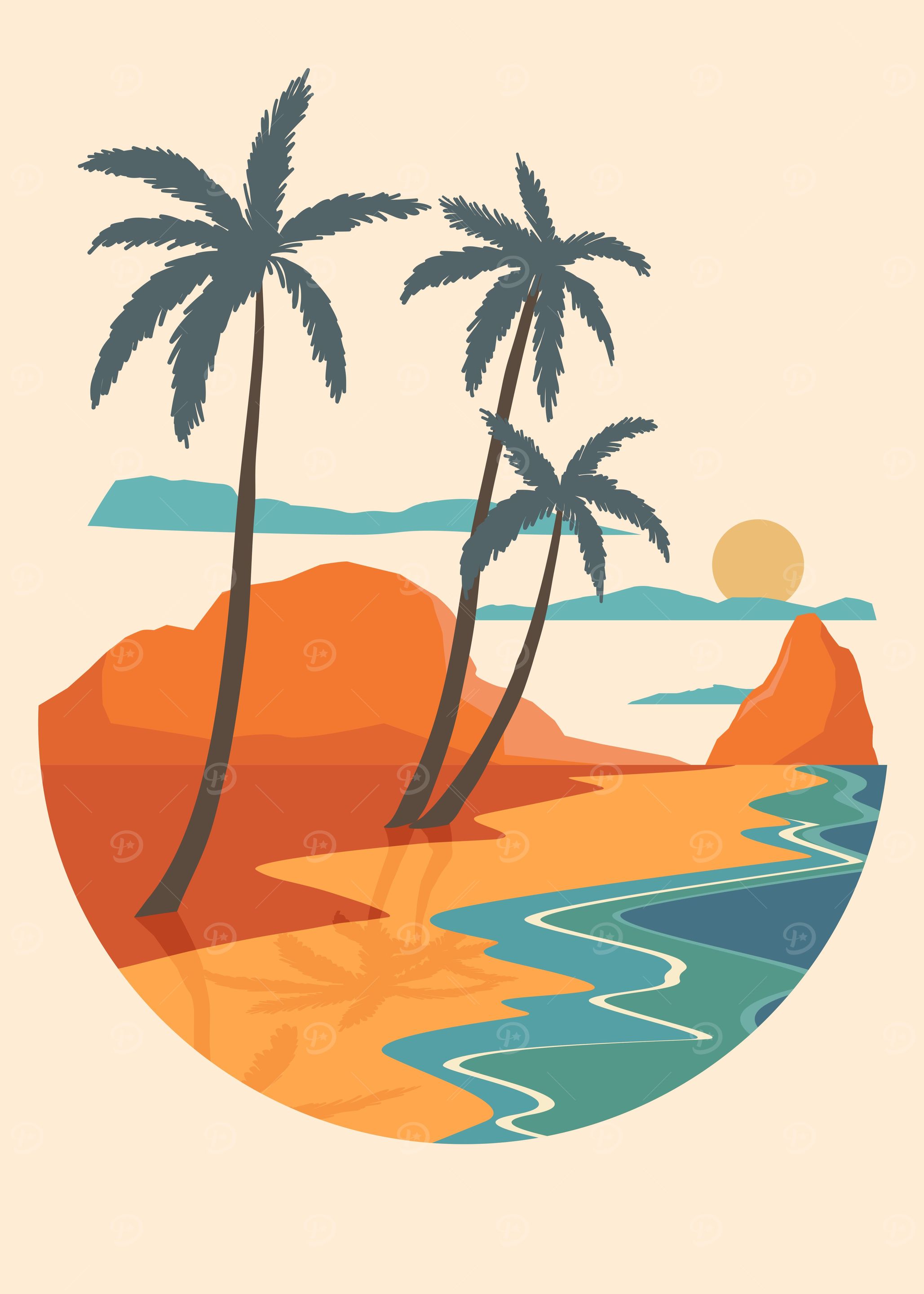 Beach Sunset Poster